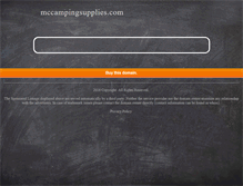 Tablet Screenshot of mccampingsupplies.com